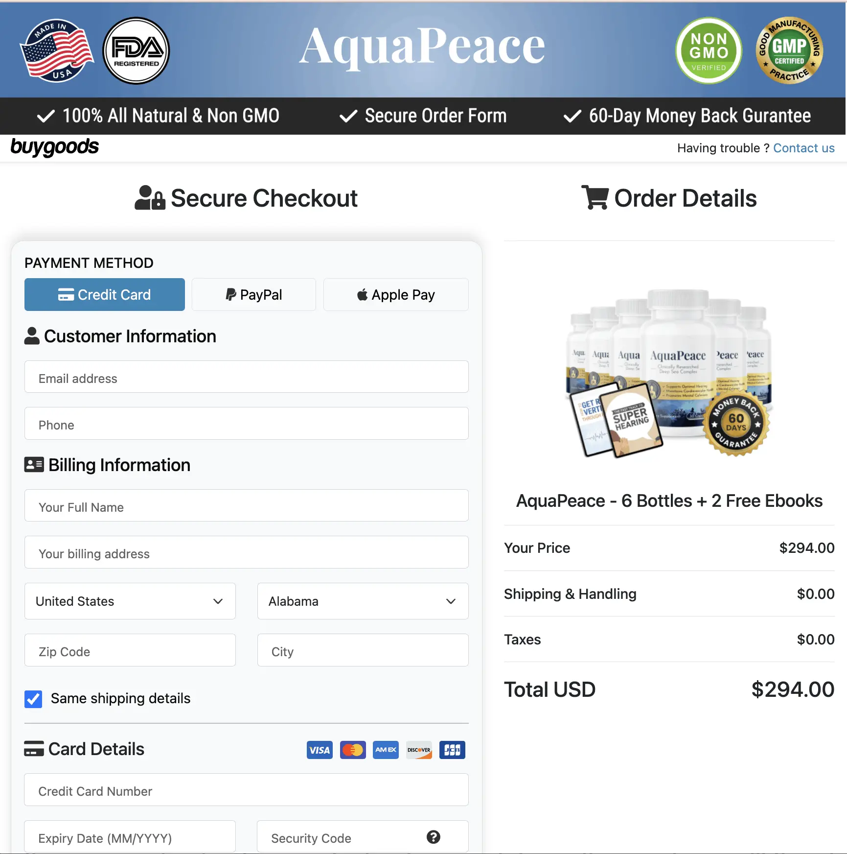 Aqua Peace Order Now